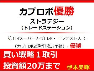 優勝ストラテジー（投資額20万まで、買い戦略）第１回スーパーカブロボ・コンテスト