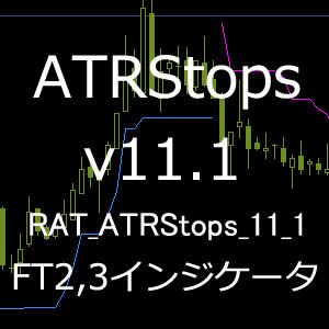 RAT_ATRStops_v11.1（ATR Stops）インジケータ 【ForexTester2,3用】 Indicators/E-books