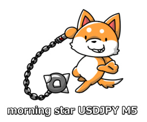 morning star USDJPY M5 自動売買