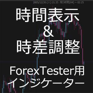 ForexTester用 日本時間表示 & 時差調整 インジケーター (FT6,FT5,FT4,FT3,FT2 対応)