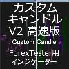 ForexTester用 CustomCandle 高速版 ローソク足 インジケーター (FT6,FT5,FT4,FT3,FT2 対応)