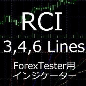ForexTester用 RCI 3,4,6本 インジケータ(FT5,FT4,FT3,FT2 対応)