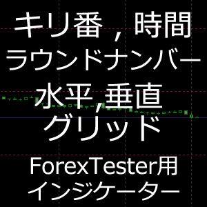 ForexTester用 ラウンドナンバー キリ番 時間 グリッド インジケーター (FT2,FT3,FT4,FT5 対応)