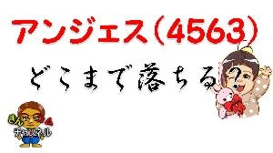 【株の勉強・株式投資】アンジェスはどこまで下がるのか