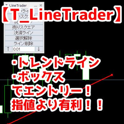 【MT4】ライントレードを半自動化！T_LineTrader【裁量補助ツール】 インジケーター・電子書籍