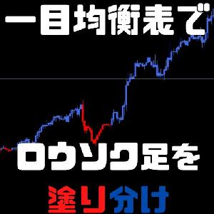 一目均衡表でロウソク足を色分け