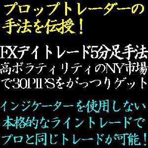 FX5分足を使用したニューヨーク時間限定FXトレード手法！高ボラティリティのニューヨーク市場で高値・安値ブレイクを狙い30PIPSをがっつりゲット！