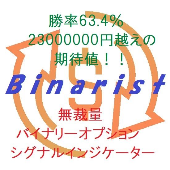【無裁量】勝率63.4% 2300万円超えの期待値「Binarist」バイナリーオプション用インジケーター インジケーター・電子書籍