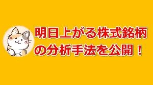明日上がる株式銘柄の分析手法を公開！ Investment Navi+