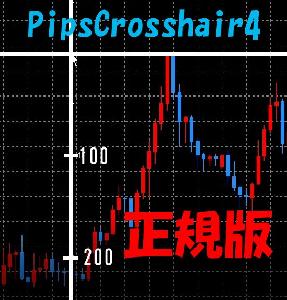 【正式版】pipsの目盛付き十字カーソル （PipsCrosshair4）MT4用