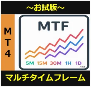 【MT4】【お試：MTF】１時間足、４時間足、１日足をメイン画面に表示するマルチタイムフレーム