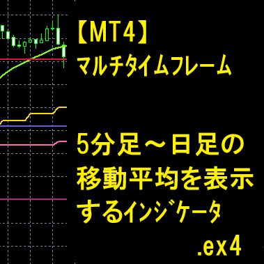 【MT4】MTF_5分足～日足をメイン画面に表示するマルチタイムフレーム Indicators/E-books