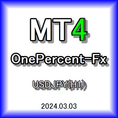 OnePercent-Fx USDJPY(H1) 自動売買