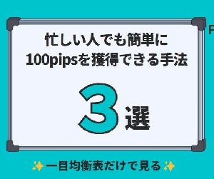 503忙しい人でも簡単に100pips獲得できる手法３選