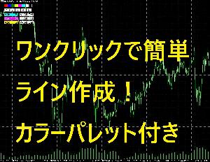 ワンクリックで簡単にライン作成！カラーパレットで自在にカスタマイズできる多機能インジケータ