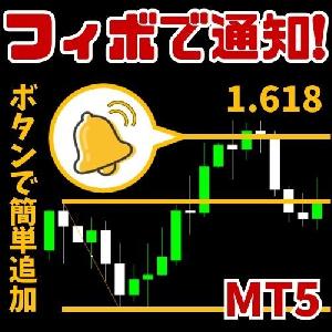 【フィボナッチ通知インジケーター】TouchAlert Fibo(MetaTrader5アプリ)