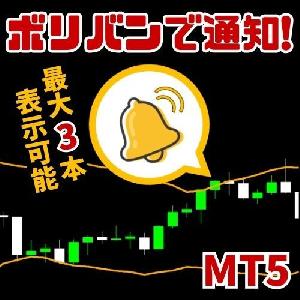 【ボリンジャーバンド通知インジケーター】TouchAlert BB (MetaTrader5アプリ)
