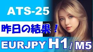 『ATS-25』前日の結果【EURJPY H1 / M5】 Investment Navi+