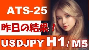 『ATS-25』前日の結果【USDJPY H1 / M5】 Investment Navi+
