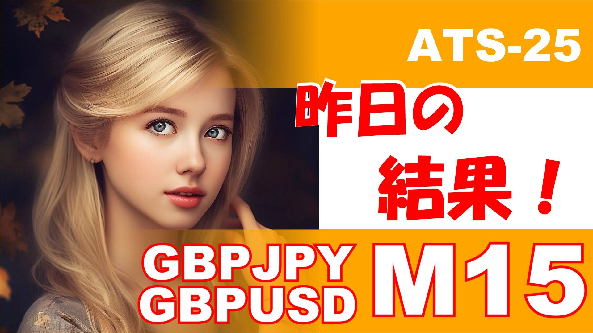 【GBPUSD GBPJPY M15】前日の結果『ATS-25』 Investment Navi+