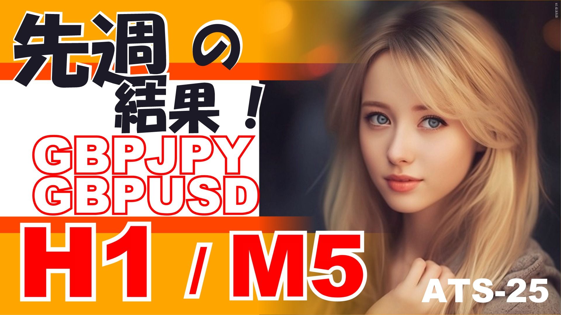 先週の結果！【H1 / M5 GBPUSD GBPJPY】ATS-25 投資ナビ＋