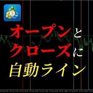 【MT5版】各市場（東京時間、欧州時間、NY時間）のオープン＆クローズ時間に自動で縦ラインを引いてくれるインジケーター