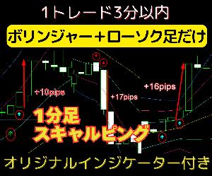 【1トレード3分以内で完結！】登録者1万人超のFX系YouTuber推奨の『ボリンジャーバンド＋1分足スキャルピング手法』をオリジナルインジケーターで再現【MT4ツール＆実践マニュアル付き】