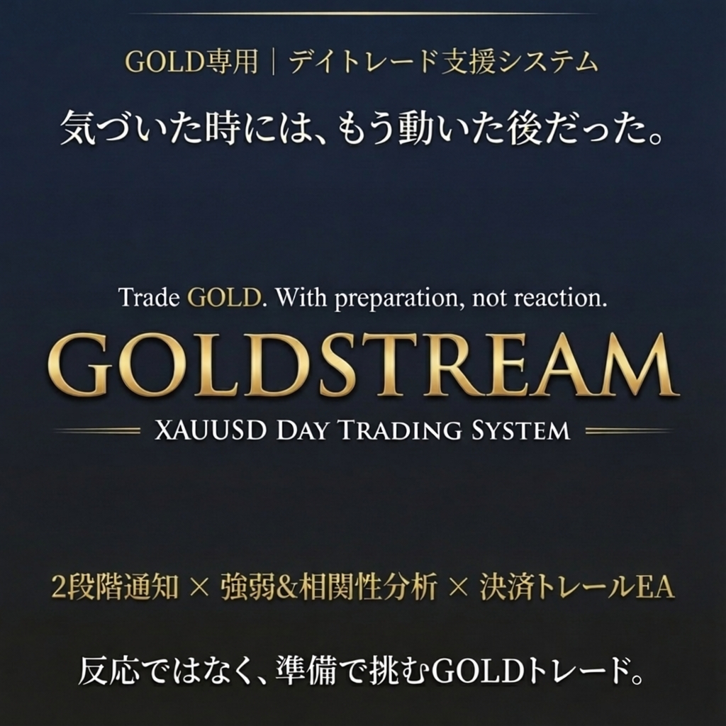 GOLD STREAM」 て何？ ”近日提供開始” - 投資ナビ＋ - 世界のトレード手法・ツールが集まるマーケットプレイス - GogoJungle