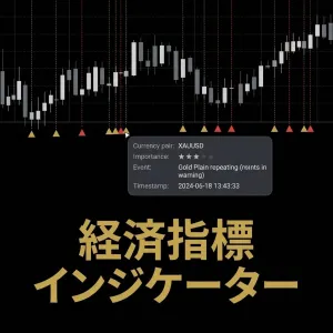 【MT5】経済指標インジケーター｜チャートを汚さずマーカー表示＆ホバーで詳細確認