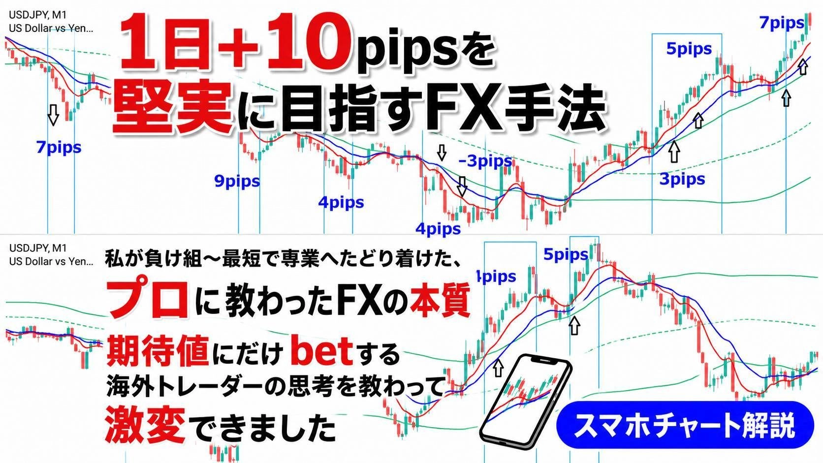 プロの堅実手法★1日+10pipsだけ目標にします 私が負け組～最短で専業へたどり着けた、FXの本質★スマホ解説 Investment Navi+