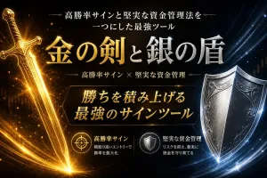 バイナリーオプション　　高勝率と資金管理一体型サインツール『金の剣と銀の盾』