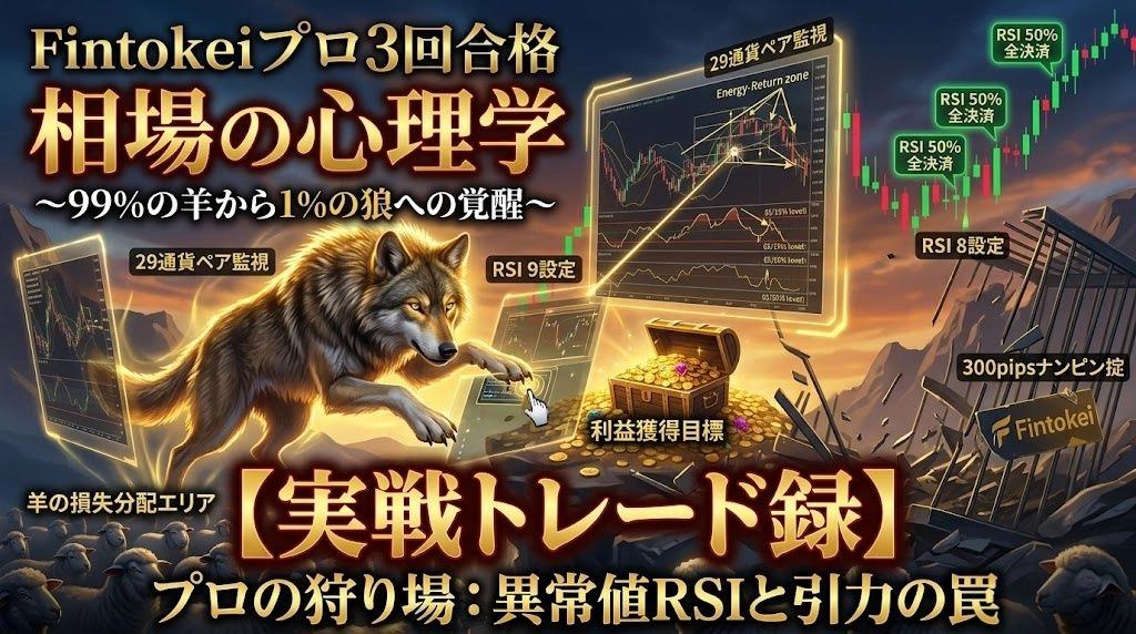 【Fintokei3度合格】禁断手法の実戦トレード録 ～相場のバグを突く「RSI異常値」エントリーの裏側～ 投資Navi+
