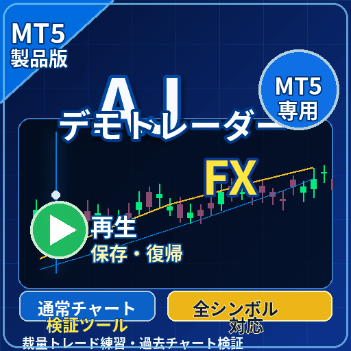 【MT5】AJ_デモトレーダーFX｜裁量トレード練習・過去チャート検証インジケーター