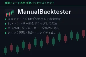 ManualBacktester ｜ MT4/MT5の過去チャートを1本ずつ再生して裁量トレードを検証する手動バックテストソフト