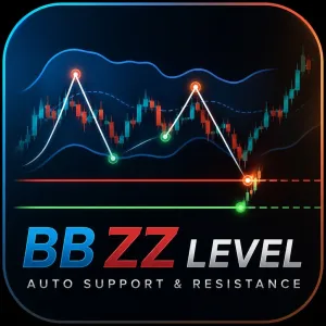 タッチアラート付き自動水平ライン描画インジケータ『BB_ZZ_Level』