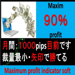 矢印で利益確定・最高の利益・Maxim９０％profit「Maximum profit indicator soft」 インジケーター・電子書籍