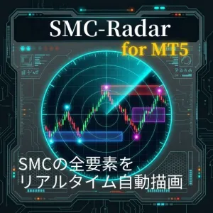 SMC-Radar MT5｜スマートマネー手法の6要素(OB/FVG/BOS/CHoCH/Breaker/Liquidity Sweep)を自動描画＋価格到達アラート