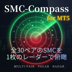  SMC-Compass MT5｜全30ペアのSMCを円形レーダーで俯瞰｜BOS/OB/FVG/流動性