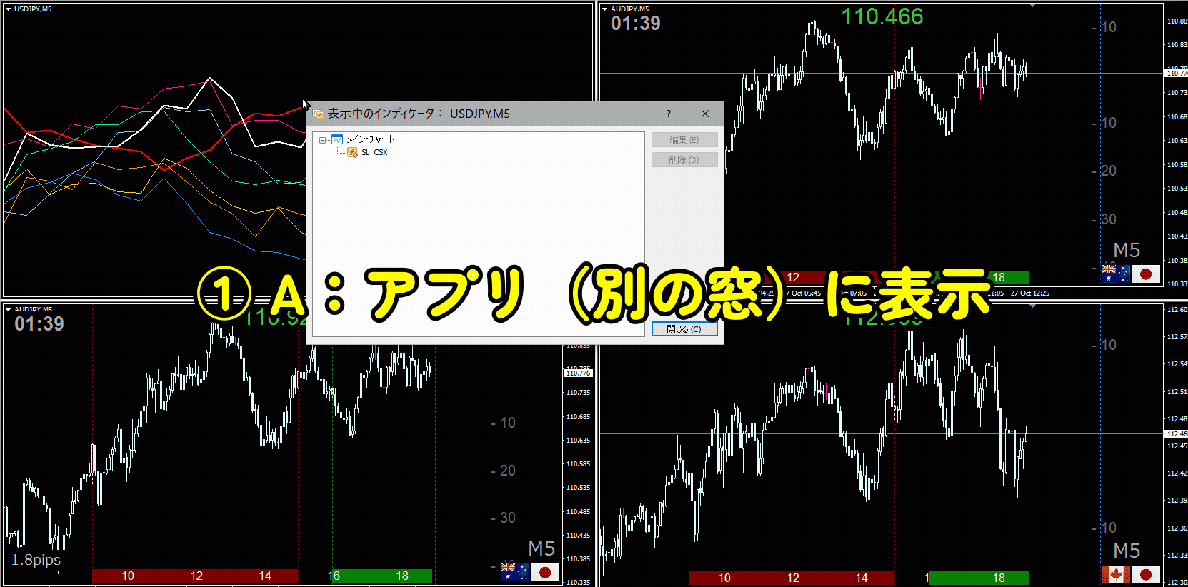 SL_CSXの動き：アプリの窓に表示して、動かす・枠・透明度を変える