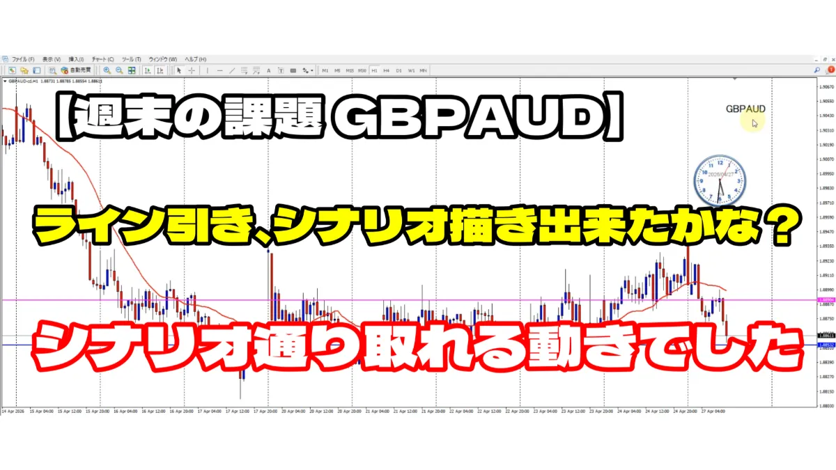 【FX】夕方のトレード解説【GBPAUD、USDCAD】　2026.04.27（月）