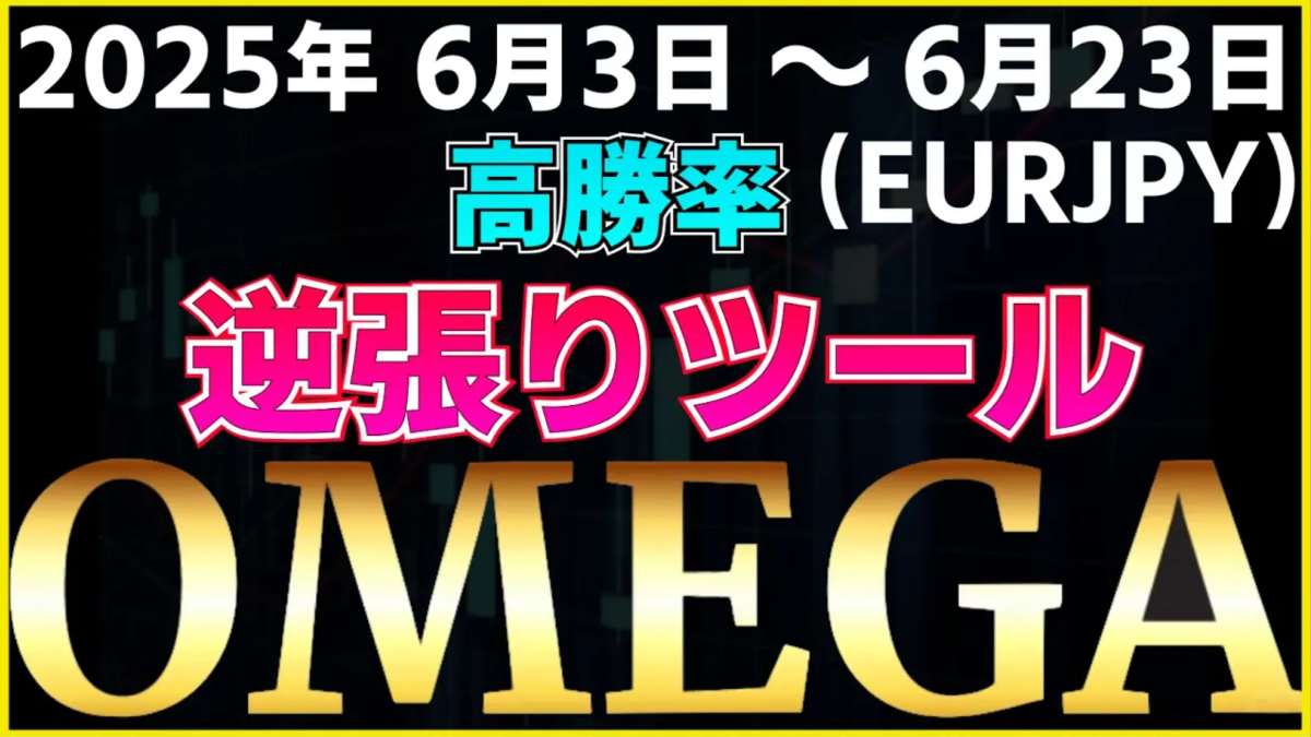 逆張りツールOMEGA　(EURJPY 2025年6月3日から6月23日まで)