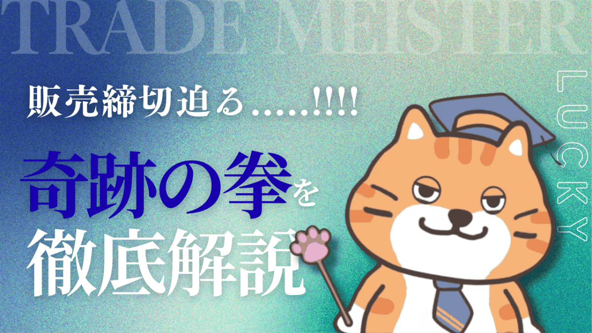 【販売締切迫る...!】「奇跡の拳」を徹底解説！【プロトレーダーｌｕｃｋｙ｜前編】